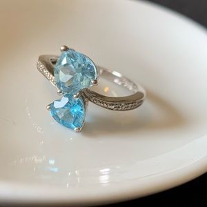 Topaz and sterling silver ring